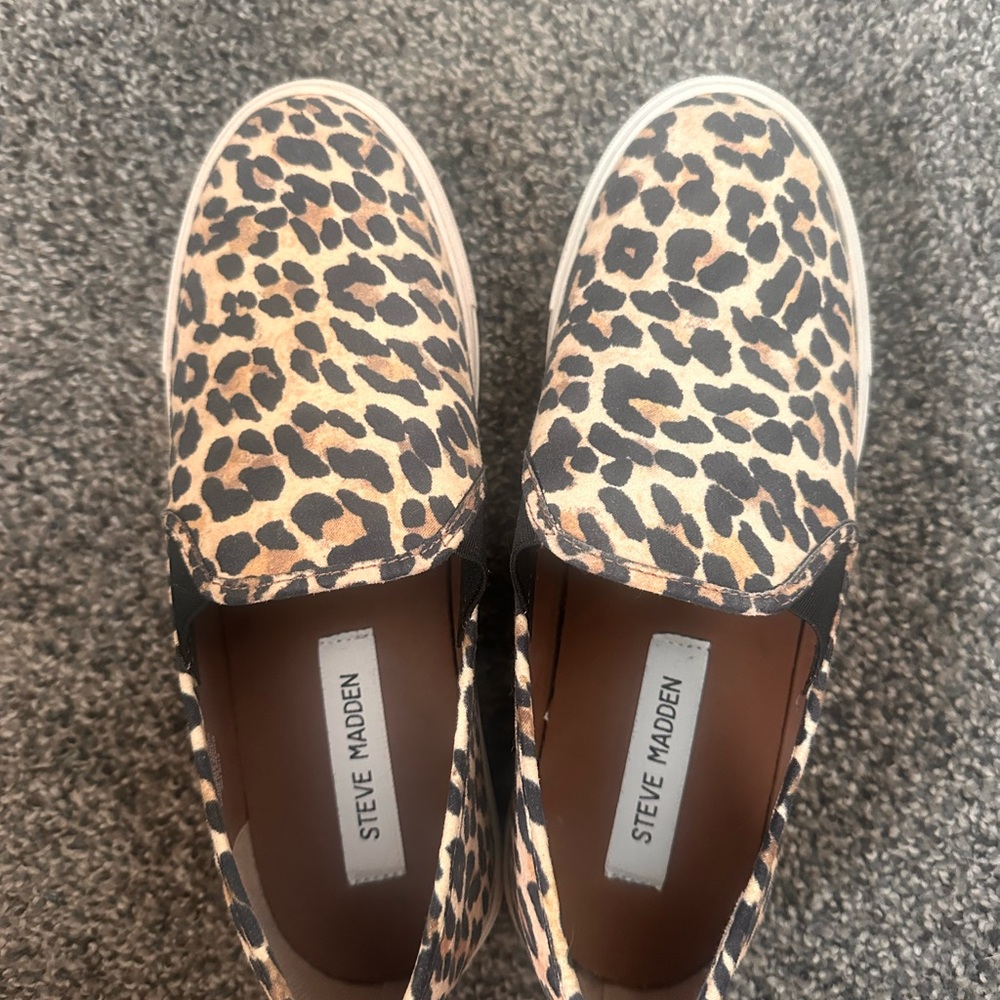 Steve Madden Animal Print Slip-On Sneakers